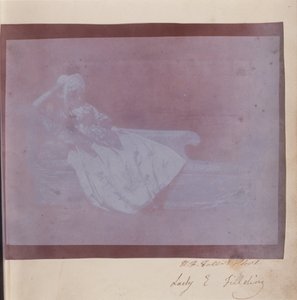 Lady Elisabeth Feilding on Chinz Chair by William Henry Fox Talbot